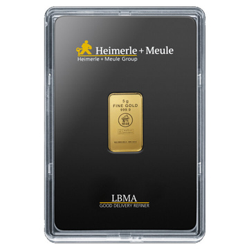 Lingotto d'Oro 5 g Heimerle Meule