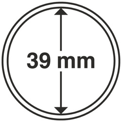 Leuchtturm - Capsula in plastica per monete da 39 mm, 100 pezzi