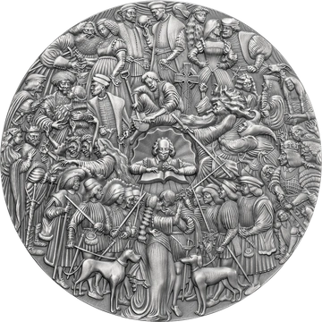 Camerun William Shakespeare 5 oz Argento 2023 Antique Finish