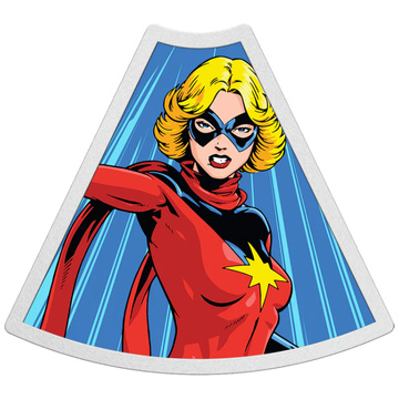 Niue: Marvel - Avengers 60° anniversario “Captain Marvel” colorata 1 oncia d'argento 2023 Proof