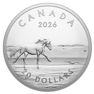Moneta d'argento Cavalli di Sable Island 1 oncia d'argento 2026 Proof
