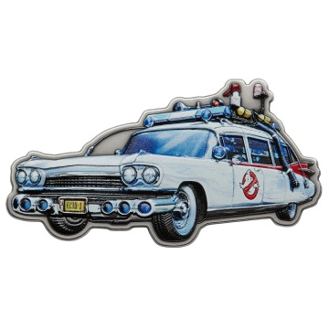 Niue: Ghostbusters - Silver Ecto colorato 2 once d'argento 2024 Moneta sagomata antica