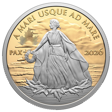 Canada: Peace Dollar 1 oncia d'oro 2026 Platinum Proof