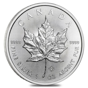 Foglia d'acero canadese 1 oncia d'argento 2020