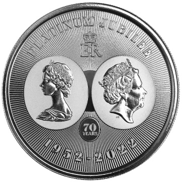 Isole Cayman: Il Giubileo di Platino della Regina 1 oncia d'argento 2022 Prooflike