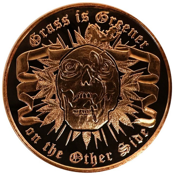Medaglia di rame Grass is Greener 1 oz Copper