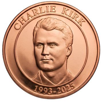 Medaglia in rame Charlie Kirk 1 oncia AVDP di rame