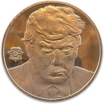 Foto segnaletica di Trump 1 oncia di rame
