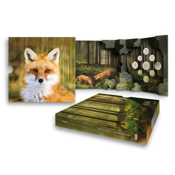 Monete circolanti polacche Volpe rossa – set di monete 1 gr - 5 zł 2025