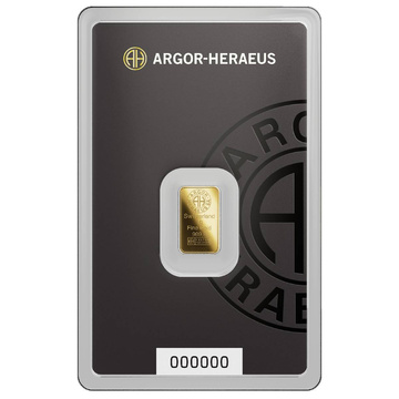 Lingotto d'Oro Argor-Heraeus 1 g