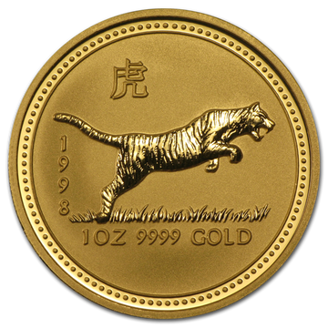 Lunar I: Anno del Tigre 1 oncia d'oro 1998