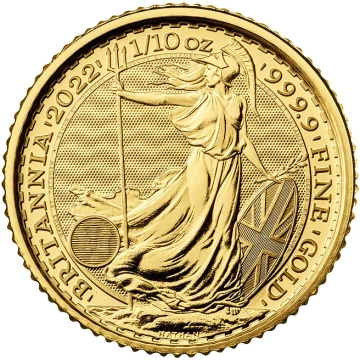 Britannia 1/10 oncia d'oro 2022
