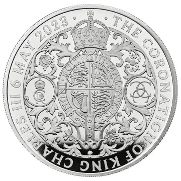 L'incoronazione di Sua Maestà Re Carlo III 1 oncia d'argento 2023 Proof