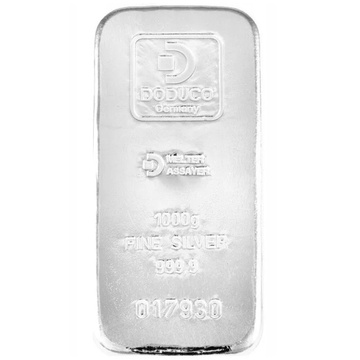 Lingotto d'Argento colato Doduco 1000 g