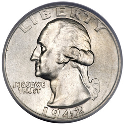 USA: 25 centesimi - Quarter Dollar (0,25 USD) Argento 1932-1964 (titolo Ag.900) Circolante