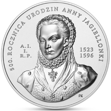 500° anniversario della nascita di Anna Jagellonica 50 zł Argento 2023 Alto rilievo