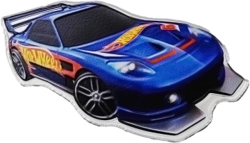 Isole Salomone: Hot Wheels 24/Seven colorato 1 oncia d'argento 2025 Proof Moneta sagomata