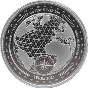 Tokelau: Terra 1 oncia d'argento 2021