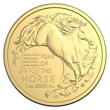 RAM: Anno lunare del cavallo 1 oncia d'oro 2026