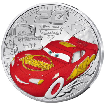 Moneta d'Argento Disney - Cars colorata Argento Ag. 333 10 Euro 2026