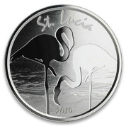 St. Lucia: Flamingo 1 oz Silver 2019