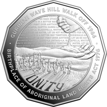 Moneta d’argento Wave Hill Walk Off 60° anniversario & Aboriginal Land Rights 50° anniversario 50 centesimi 2026