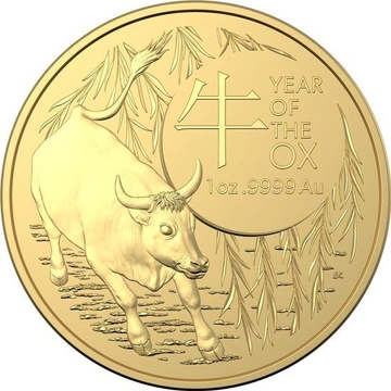 Royal Australian Mint: Lunar- Rok Bawoła 1 oncia d'oro 2021