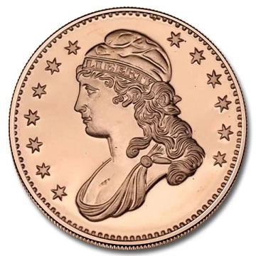 Capped Bust 1 oncia di rame