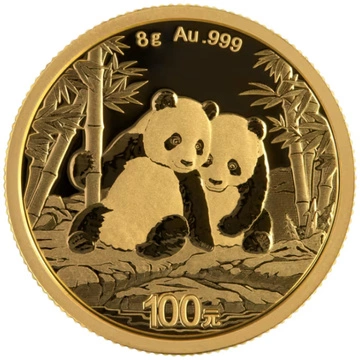 Panda cinese 8 grammi d'oro 2026