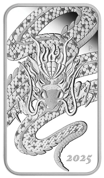 Lingotto-Moneta Dragon 1 oncia d'argento 2025 Proof