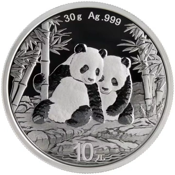 Panda cinese 30 grammi d'argento 2026