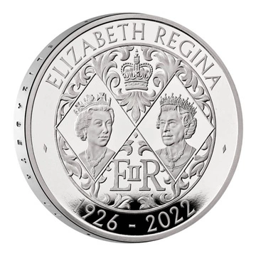 Sua Maestà la Regina Elisabetta II £5 Argento 2022 Proof Piedfort Coin