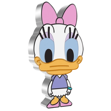 Niue: Disney - Daisy Chibi Coin colorata 1 oncia d’argento 2021 Proof