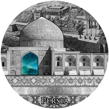 Niue: Imperial Art - Persia 2 once d'argento 2022 Moneta antica ad alto rilievo