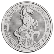 Le bestie della regina: Cavallo bianco di Hannover 1 oncia di platino 2021