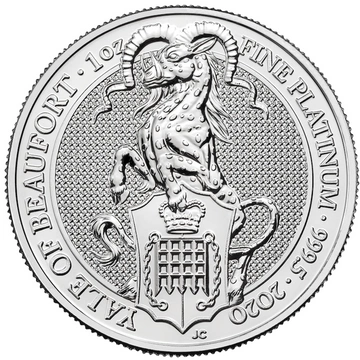 Le bestie della regina: Yale Beaufort 1 oncia di platino 2020
