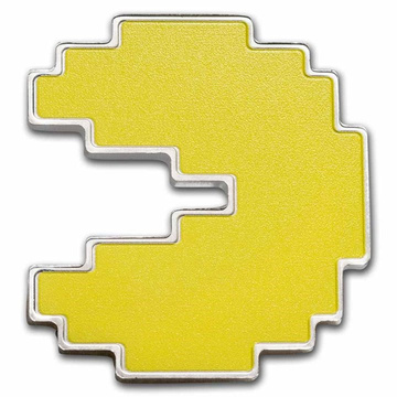 Niue: PAC-MAN colorato 1 oncia d'argento 2022 Proof Shaped Coin