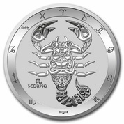 Tokelau: Serie Zodiac - Scorpione 1 oncia d'argento 2022