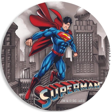 Niue: DC Comics - Superman colorato 2 once d'argento 2023 Moneta antica ad alto rilievo