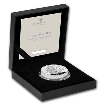 The Royal Tudor Beasts: Lion of England 2 oz Silver 2022 Proof