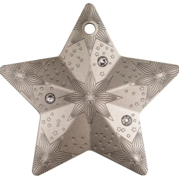 Cook Islands: Holiday Ornament - Starry Sky 1 oz Silver 2024 Silk Coin