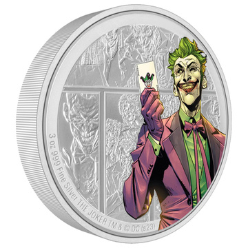 Niue: DC Villains - The Joker barevná 3 unce stříbra 2023 Proof