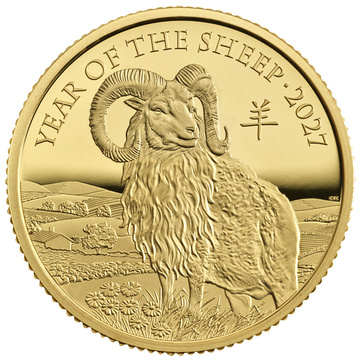 Gold Coin The Royal Mint: Lunar - Year of the Sheep 1/4 oz Gold 2027 Proof