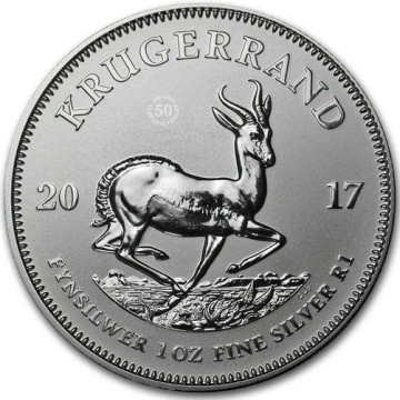 Krugerrand 1 oz Silber 2017 (50 Jahre)