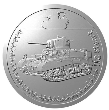 Niue: Armored Vehicles - M3 Stuart $1 Srebro 2023 Proof