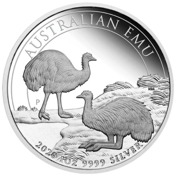 Australian Emu 1 oz Silver 2020 Proof