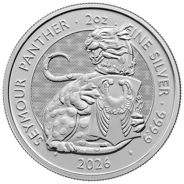 The Royal Tudor Beasts: Seymour Panther Silver Coin 2 oz 2026