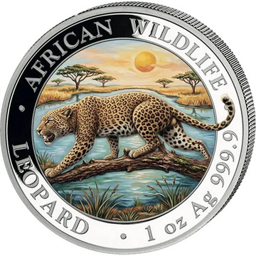 Somalia African Wildlife Leopard Colorized 1 oz Silver 2026