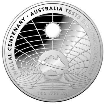 Wallal Centenary - Australia Tests Einstein's Theory 1 uncja Srebra 2022 Proof Domed Coin