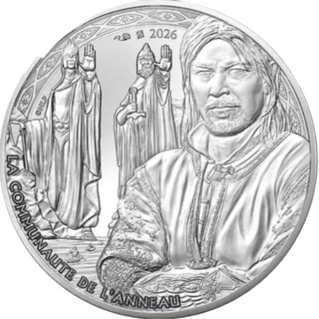 Srebrna Moneta Lord of the Rings: Boromir and the Argonath on the River Anduin Srebro Ag. 333 10 Euro 2026